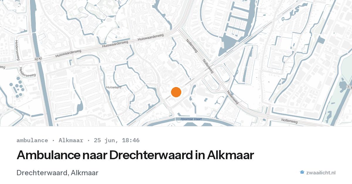 Ambulance naar Drechterwaard in Alkmaar — 25 jun 2026