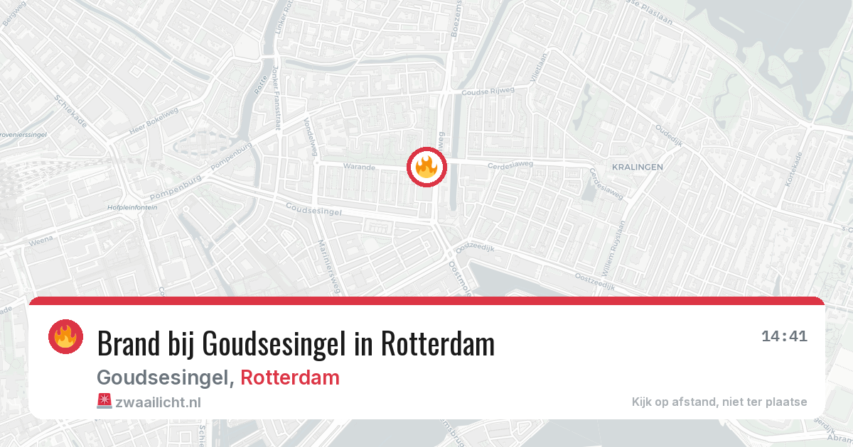 Brand bij Goudsesingel in Rotterdam — 3 jul 2026