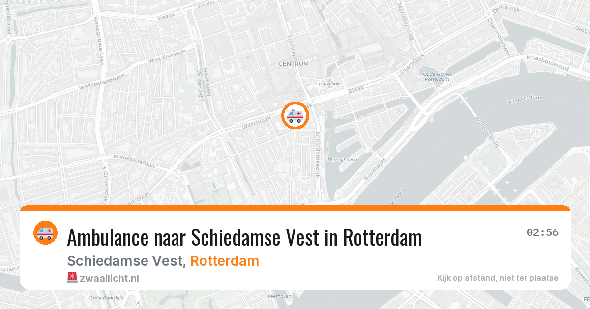 Ambulance naar Schiedamse Vest in Rotterdam — 17 mei 2026