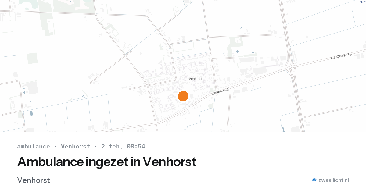 Ambulance ingezet in Venhorst — 2 feb 2026