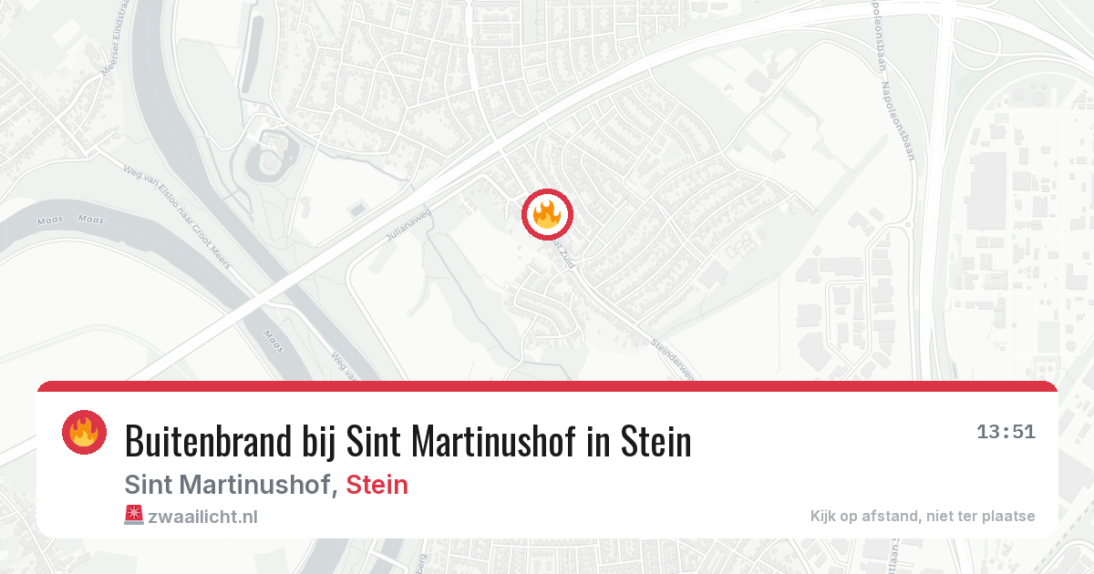 Buitenbrand bij Sint Martinushof in Stein — 6 jun 2026
