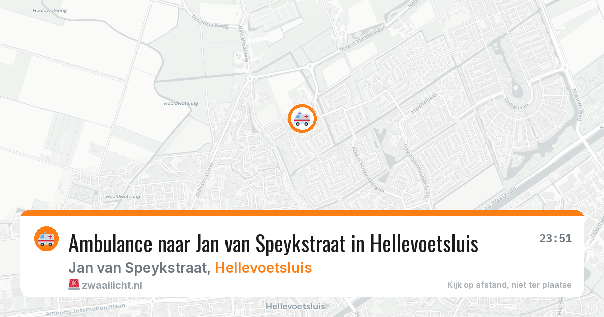 Ambulance naar Jan van Speykstraat in Hellevoetsluis — 16 jun 2026