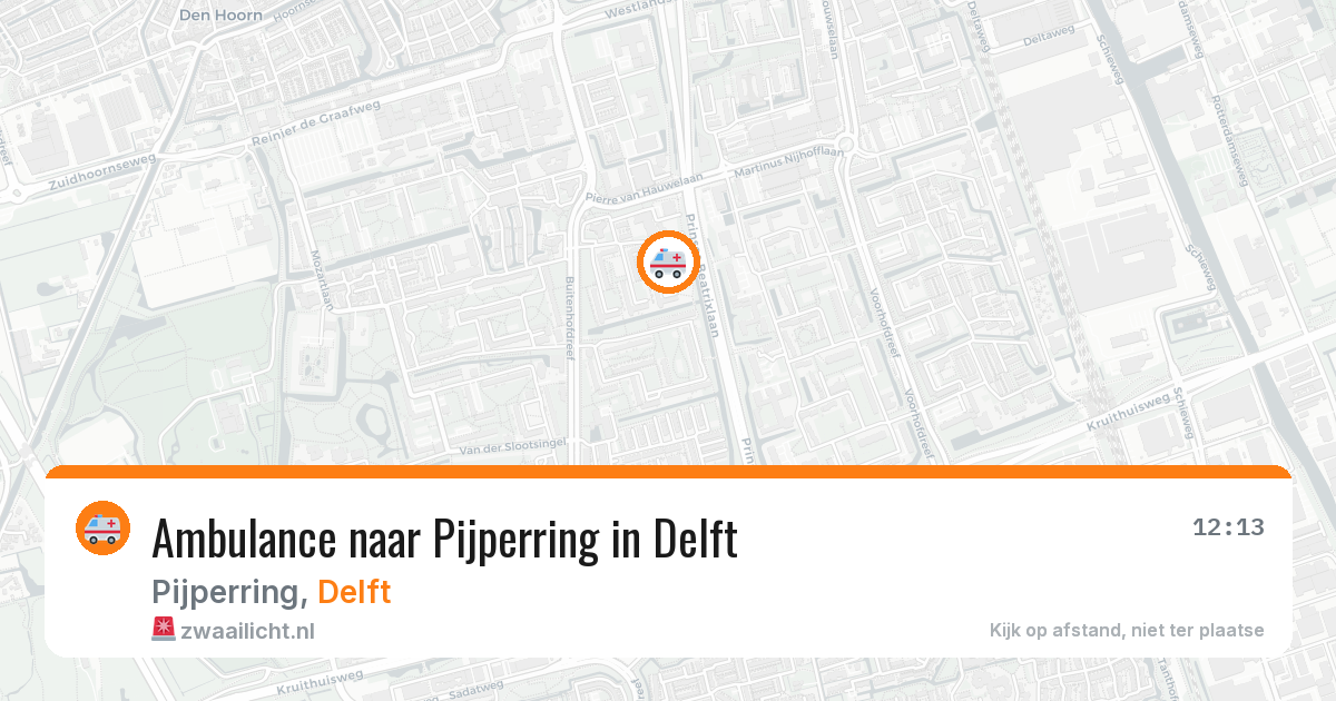 Ambulance naar Pijperring in Delft — 25 feb 2026