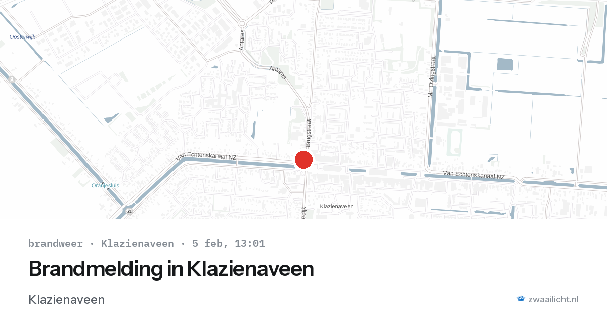 Brandmelding in Klazienaveen — 5 feb 2026