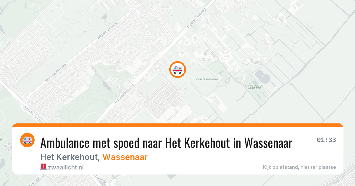 Ambulance met spoed naar Het Kerkehout in Wassenaar — 9 mrt 2026