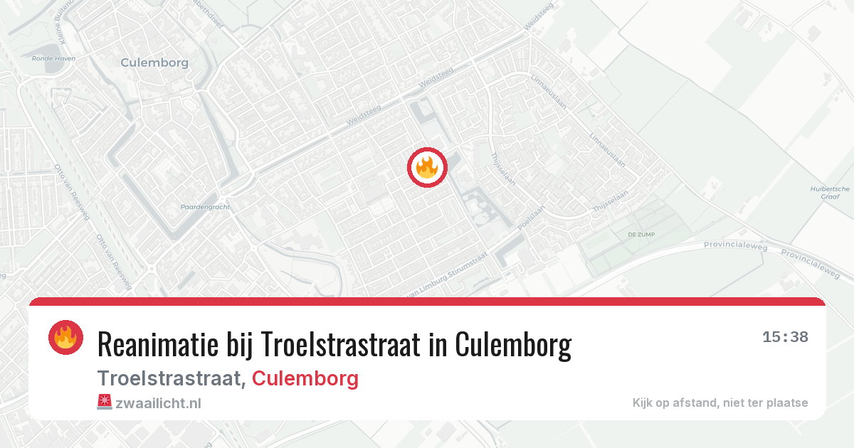 Reanimatie bij Troelstrastraat in Culemborg — 8 feb 2026