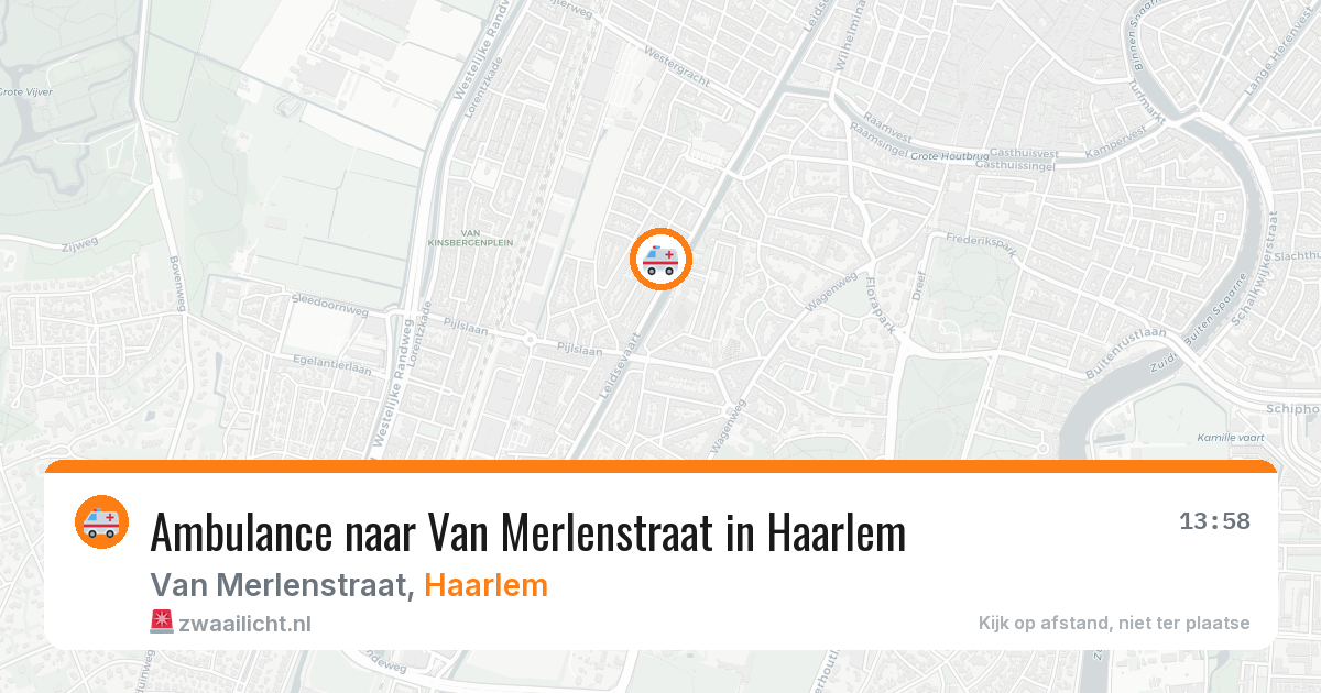 Ambulance naar Van Merlenstraat in Haarlem — 25 apr 2026