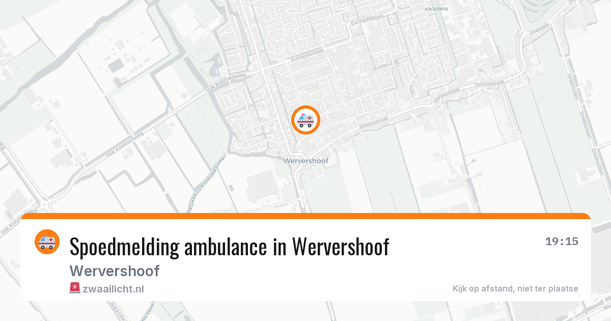 Spoedmelding ambulance in Wervershoof — 21 jun 2026