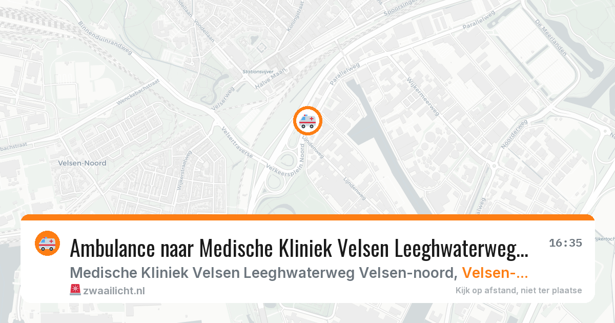 Ambulance naar Medische Kliniek Velsen Leeghwaterweg Velsen-noord in Velsen-Noord — 8 jul 2026