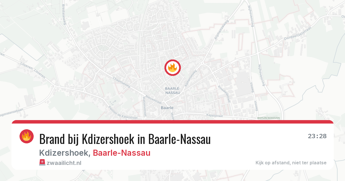 Brand bij Kdizershoek in Baarle-Nassau — 13 jun 2026