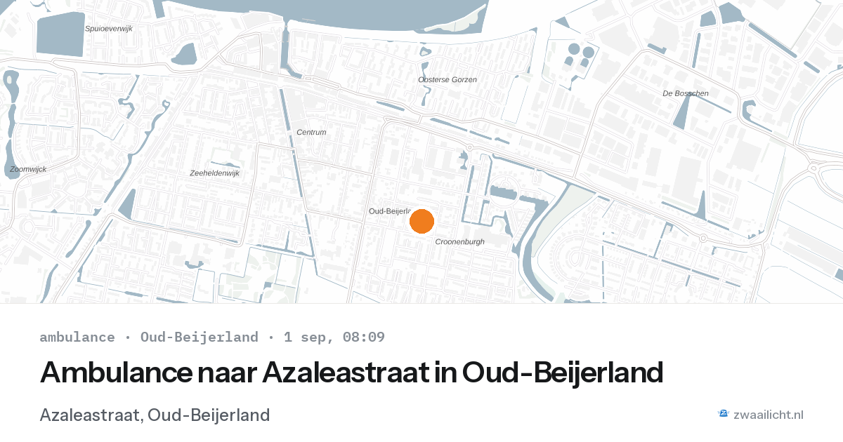 Ambulance naar Azaleastraat in Oud-Beijerland — 1 sep 2026