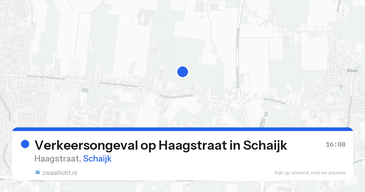 Verkeersongeval op Haagstraat in Schaijk — 19 aug 2026