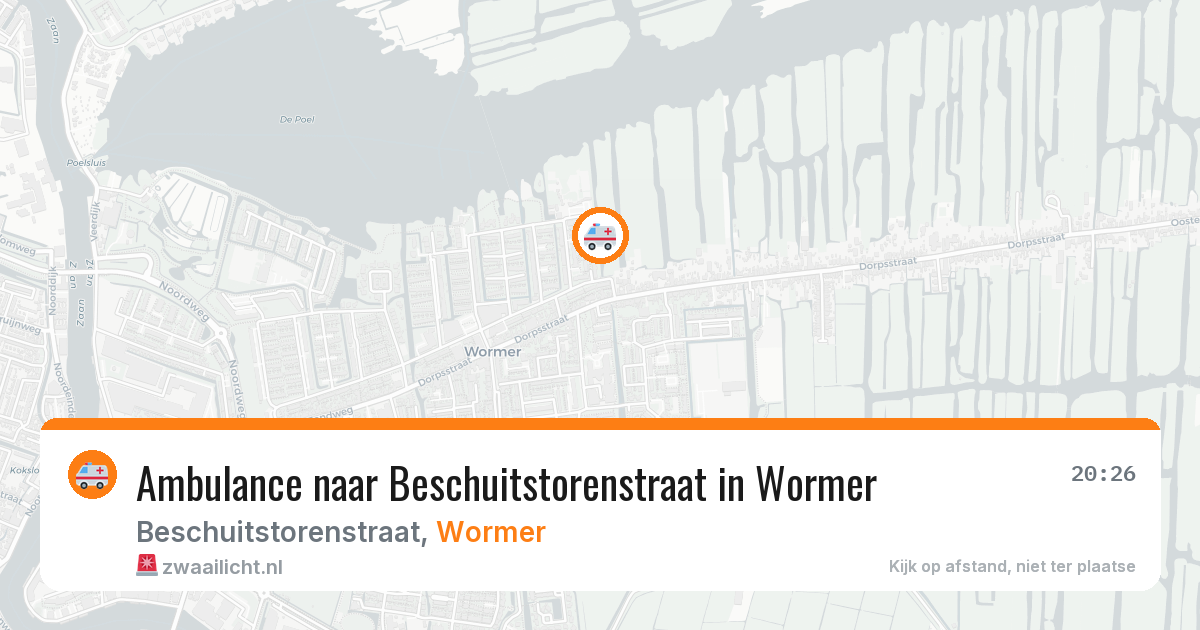 Ambulance naar Beschuitstorenstraat in Wormer — 31 jul 2026