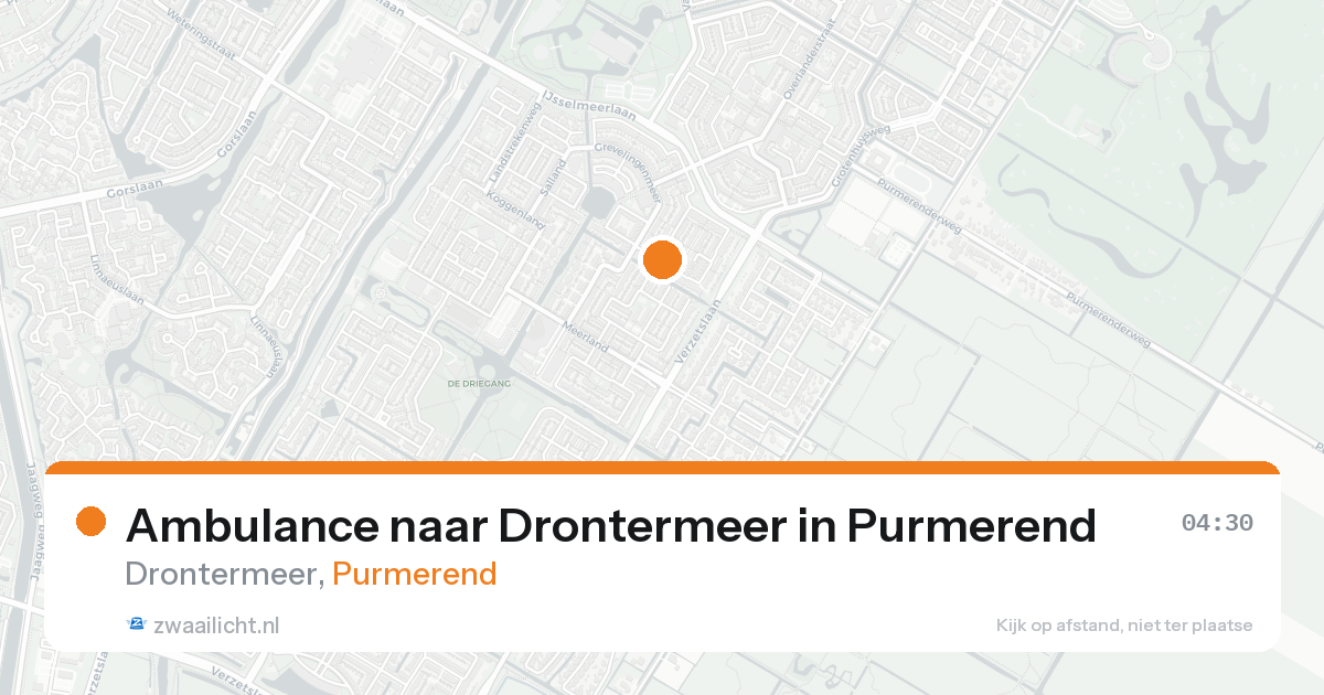 Ambulance naar Drontermeer in Purmerend — 8 feb 2026