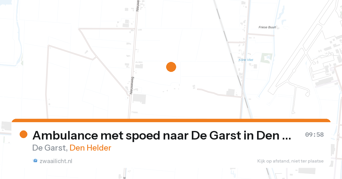 Ambulance met spoed naar De Garst in Den Helder — 12 jun 2026