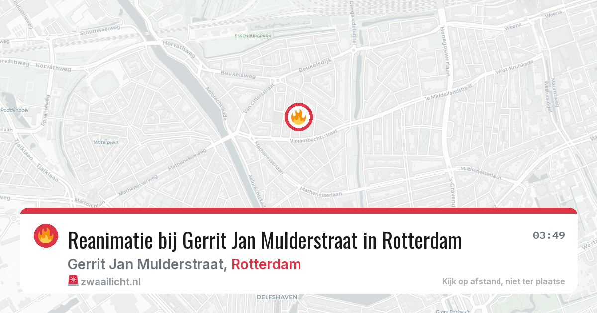 Reanimatie bij Gerrit Jan Mulderstraat in Rotterdam — 29 mei 2026
