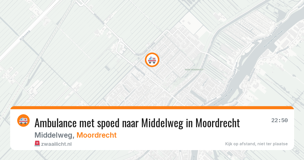 Ambulance met spoed naar Middelweg in Moordrecht — 31 jul 2026