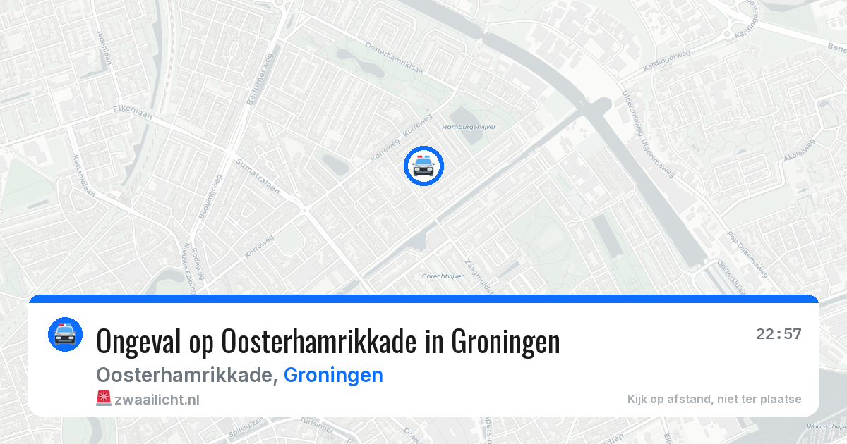 Ongeval op Oosterhamrikkade in Groningen — 10 aug 2026