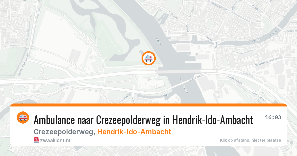 Ambulance naar Crezeepolderweg in Hendrik-Ido-Ambacht — 31 jul 2026