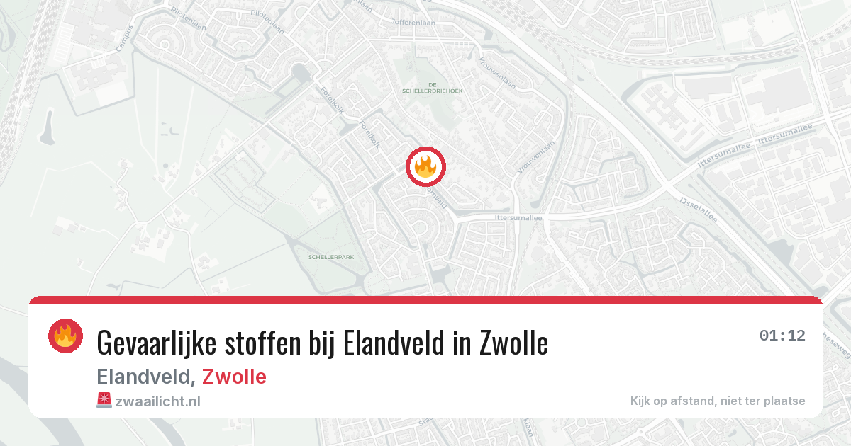 Gevaarlijke stoffen bij Elandveld in Zwolle — 6 mei 2026