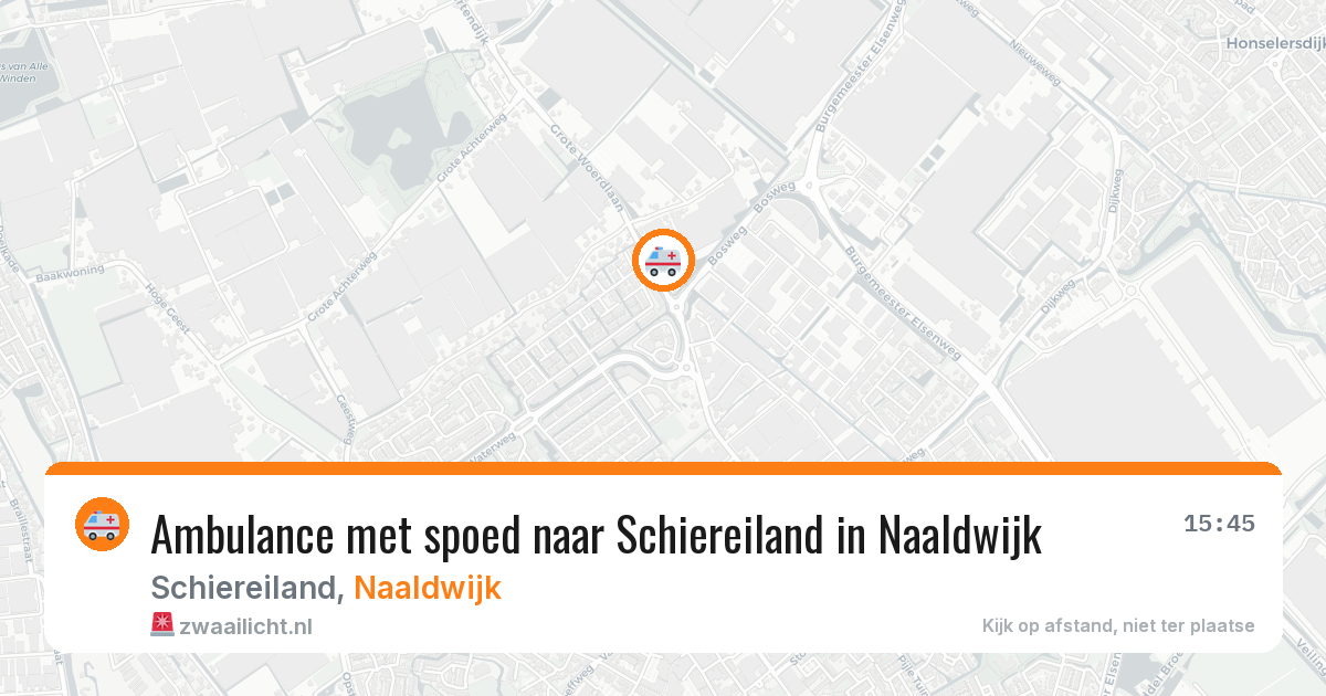 Ambulance met spoed naar Schiereiland in Naaldwijk — 25 apr 2026