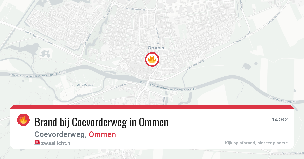 Brand bij Coevorderweg in Ommen — 29 jun 2026