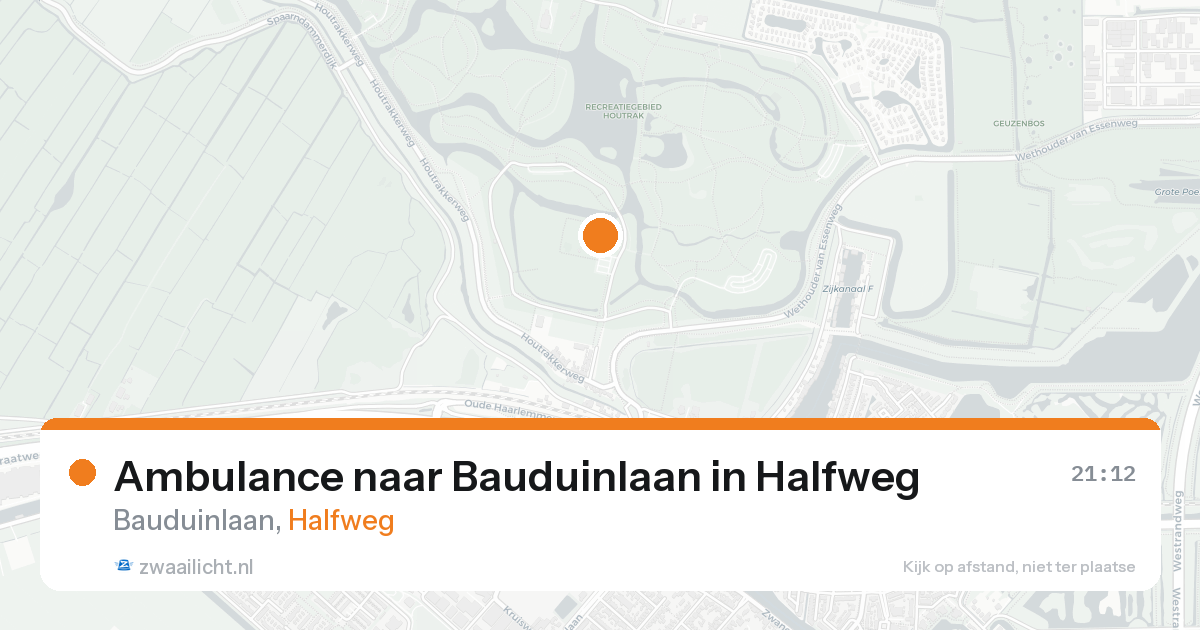 Ambulance naar Bauduinlaan in Halfweg — 22 aug 2026