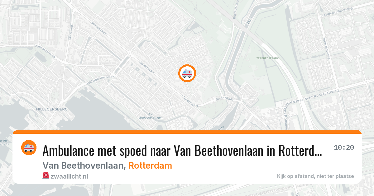 Ambulance met spoed naar Van Beethovenlaan in Rotterdam — 14 jul 2026