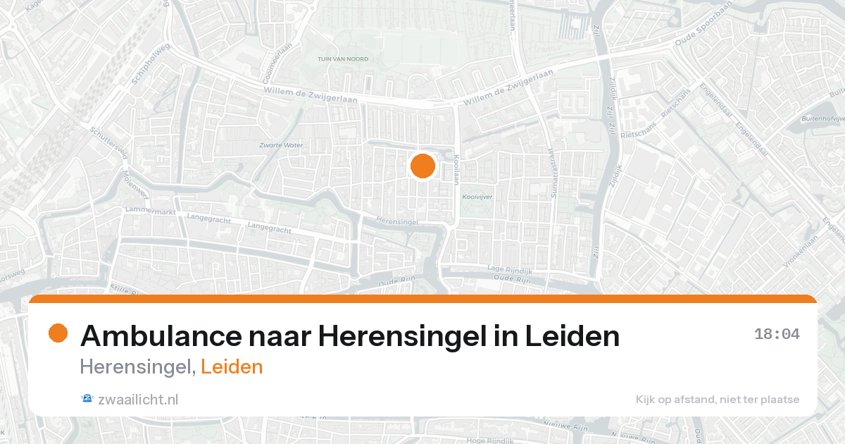 Ambulance naar Herensingel in Leiden — 25 aug 2026