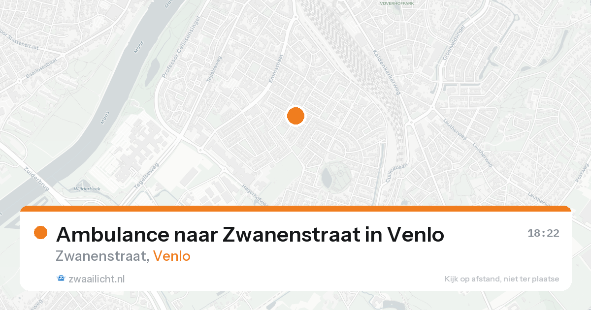 Ambulance naar Zwanenstraat in Venlo — 25 aug 2026