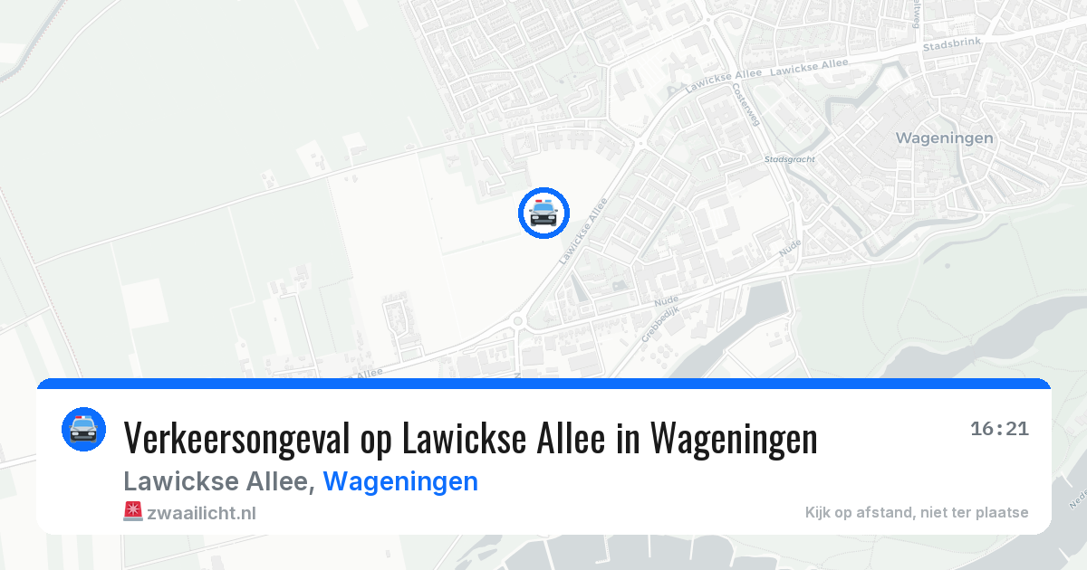 Verkeersongeval op Lawickse Allee in Wageningen — 17 jul 2026
