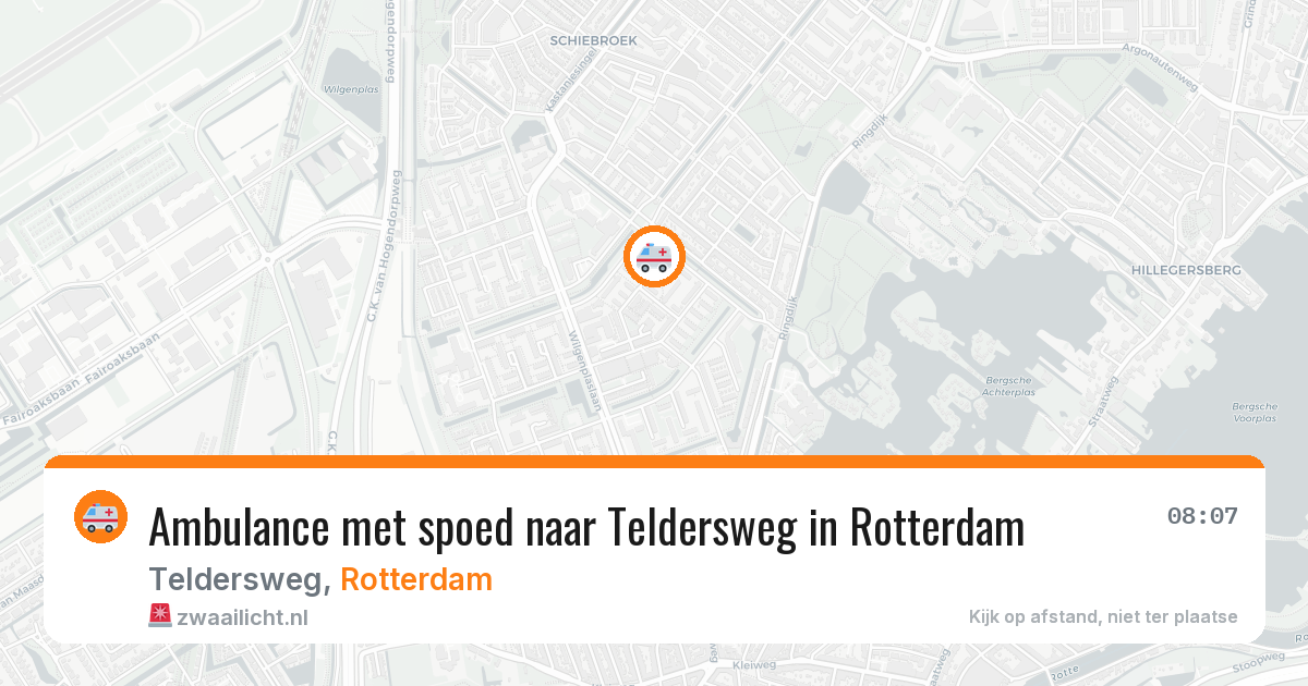 Ambulance met spoed naar Teldersweg in Rotterdam — 25 jun 2026