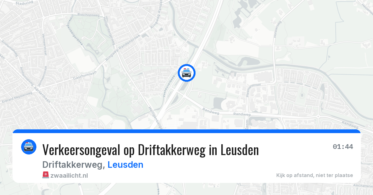 Verkeersongeval op Driftakkerweg in Leusden — 9 mei 2026