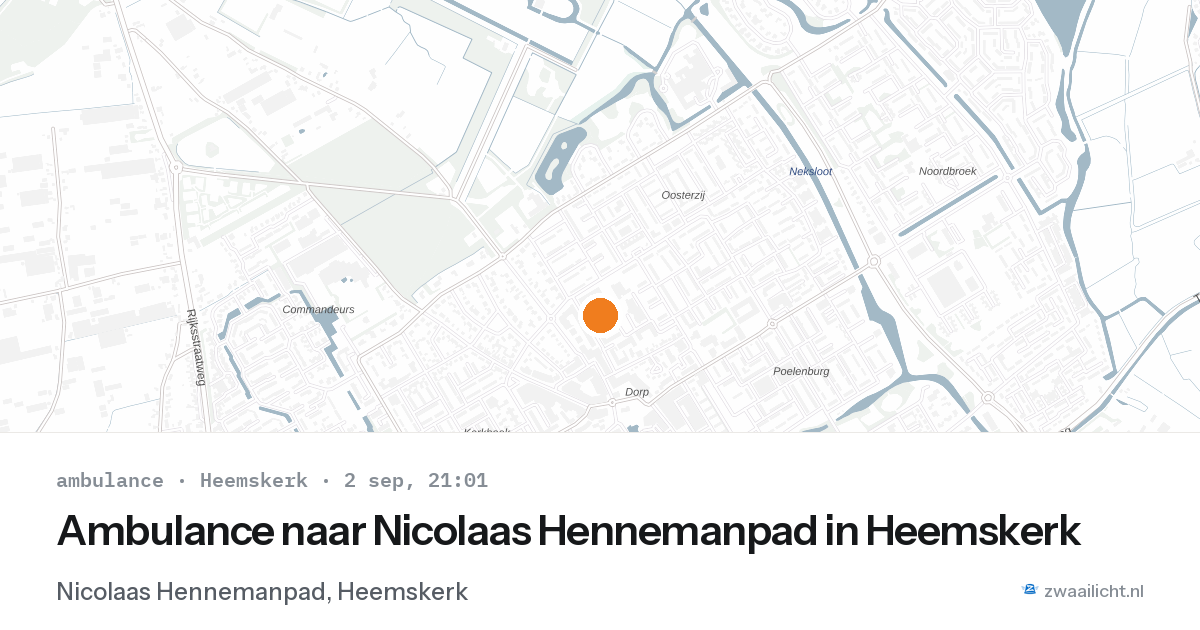 Ambulance naar Nicolaas Hennemanpad in Heemskerk — 2 sep 2026