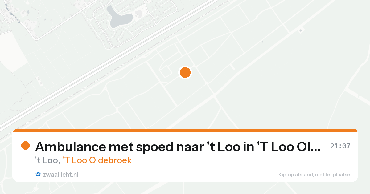 Ambulance met spoed naar 't Loo in 'T Loo Oldebroek — 29 jun 2026