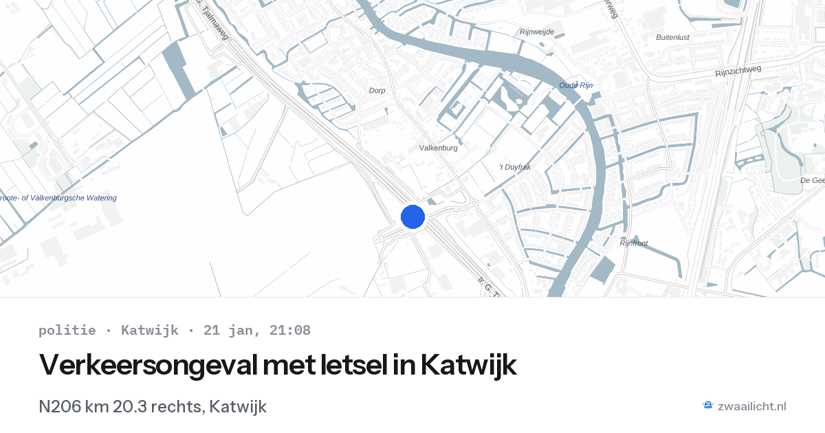 Verkeersongeval met letsel in Katwijk — 21 jan 2026
