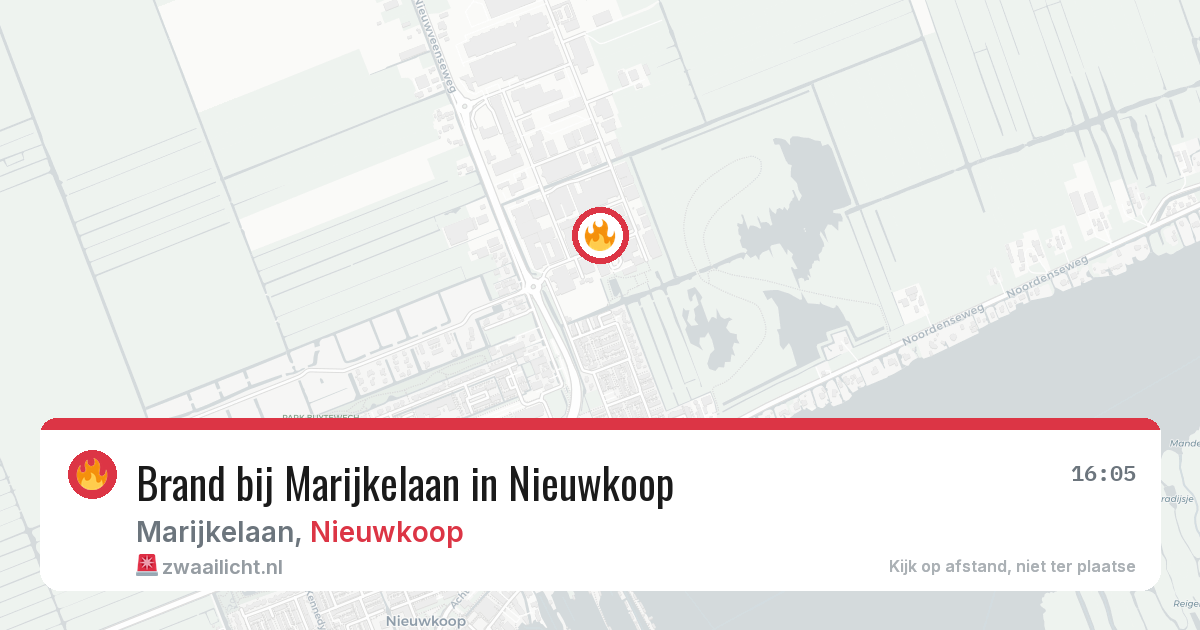 Brand bij Marijkelaan in Nieuwkoop — 1 jun 2026