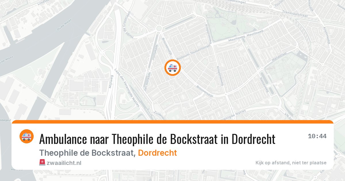 Ambulance naar Theophile de Bockstraat in Dordrecht — 13 aug 2026