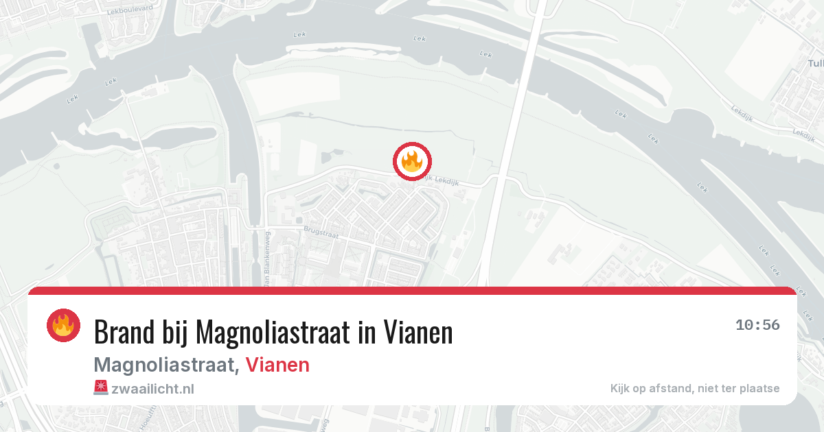 Brand bij Magnoliastraat in Vianen — 20 jun 2026