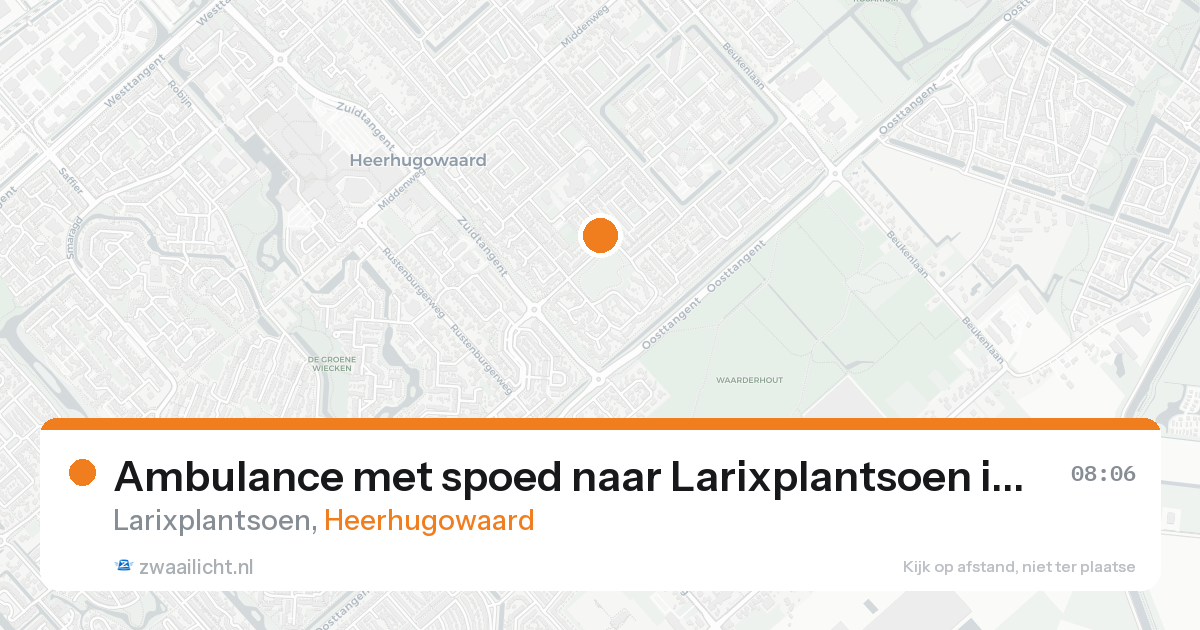 Ambulance met spoed naar Larixplantsoen in Heerhugowaard — 22 mei 2026