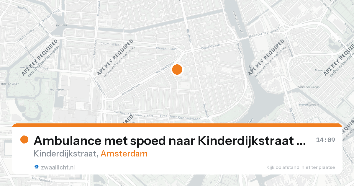Ambulance met spoed naar Kinderdijkstraat in Amsterdam — 26 aug 2026