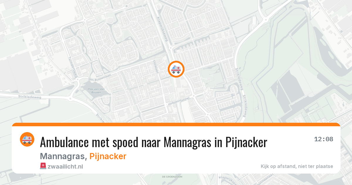 Ambulance met spoed naar Mannagras in Pijnacker — 8 aug 2026
