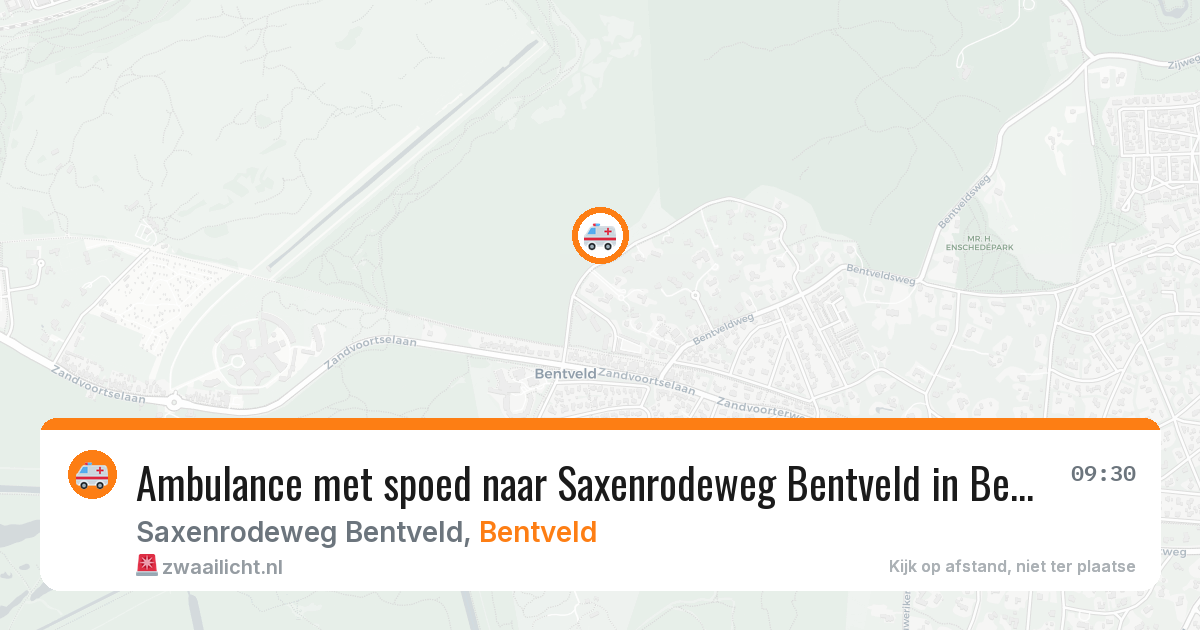 Ambulance met spoed naar Saxenrodeweg Bentveld in Bentveld — 15 jul 2026