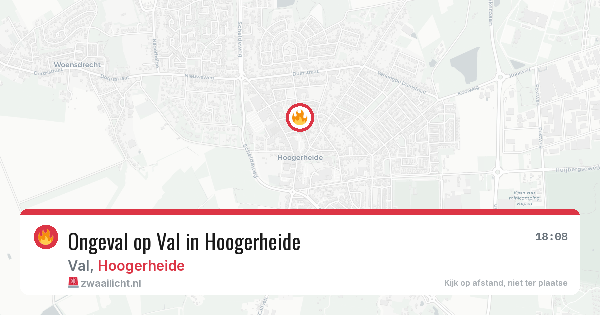Ongeval op Val in Hoogerheide — 12 jul 2026