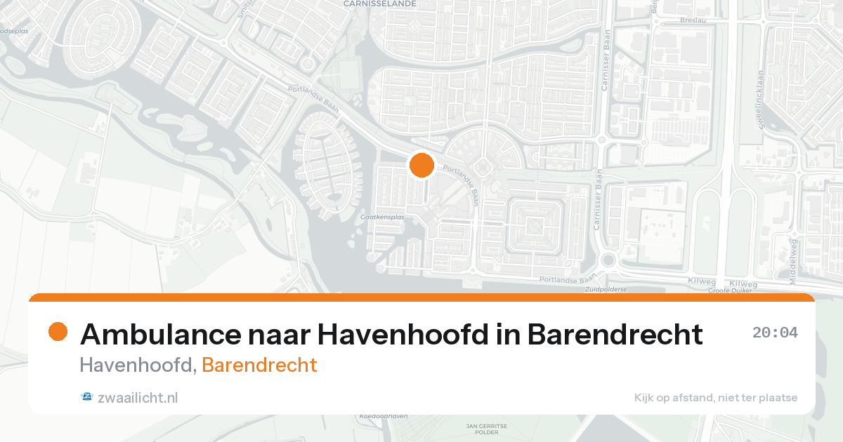 Ambulance naar Havenhoofd in Barendrecht — 21 aug 2026