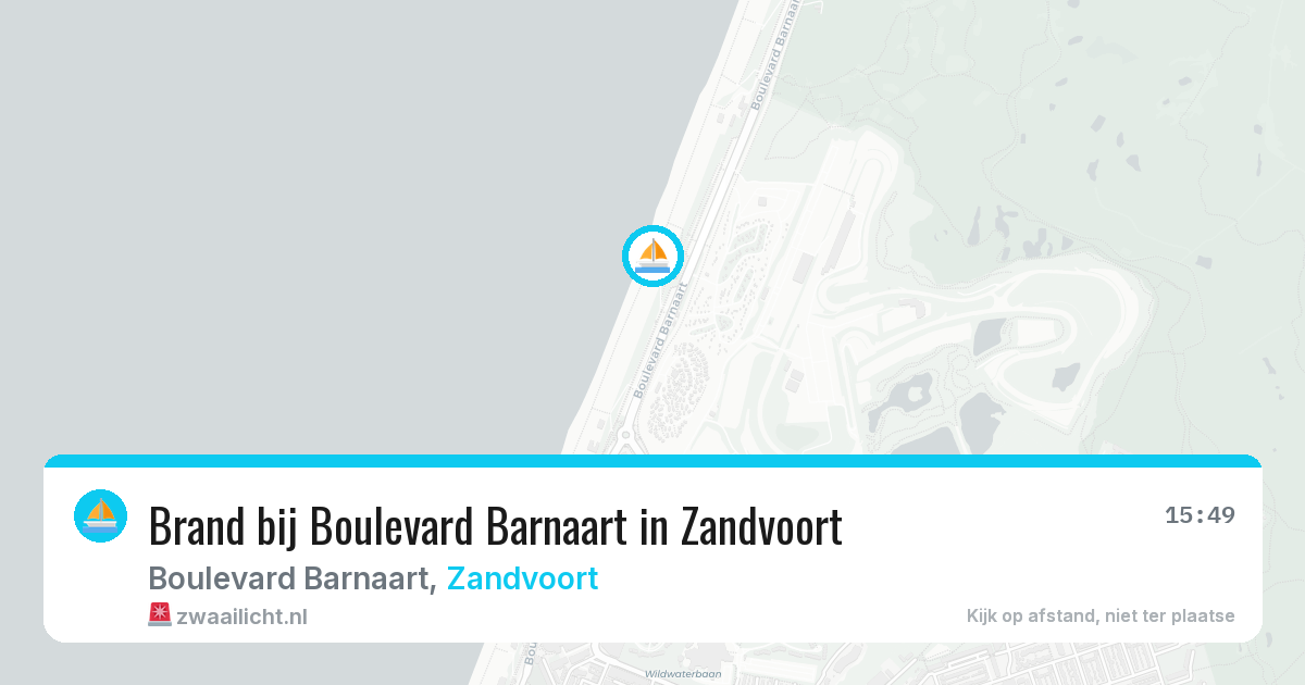 Brand bij Boulevard Barnaart in Zandvoort — 5 aug 2026