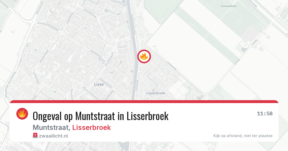 Ongeval op Muntstraat in Lisserbroek — 2 aug 2026