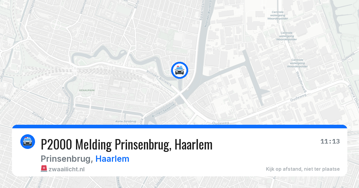 P2000 Melding Prinsenbrug, Haarlem — 9 mei 2026