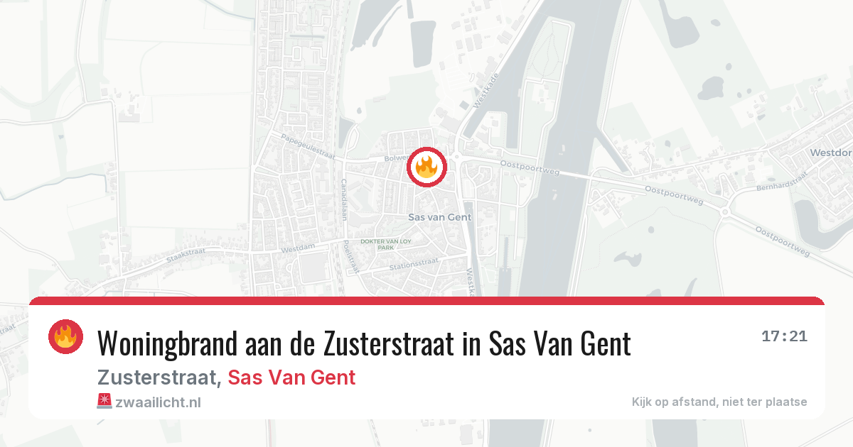 Woningbrand aan de Zusterstraat in Sas Van Gent — 15 apr 2026