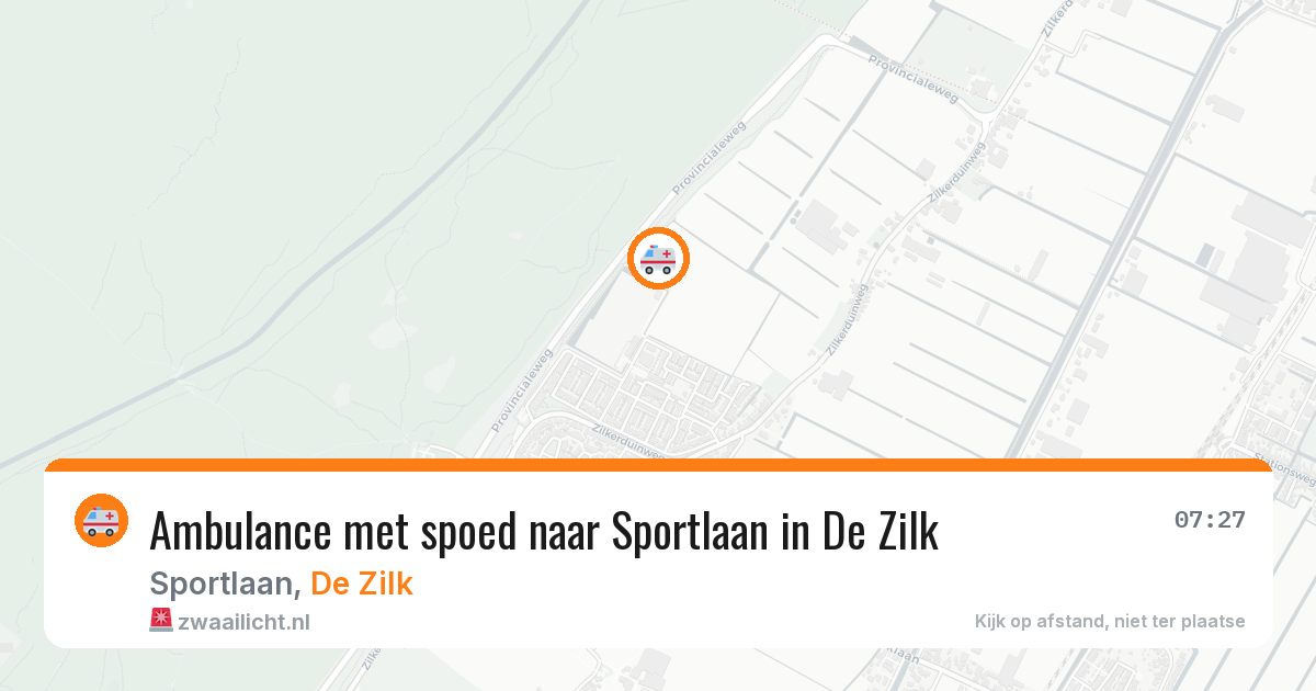 Ambulance met spoed naar Sportlaan in De Zilk — 9 feb 2026